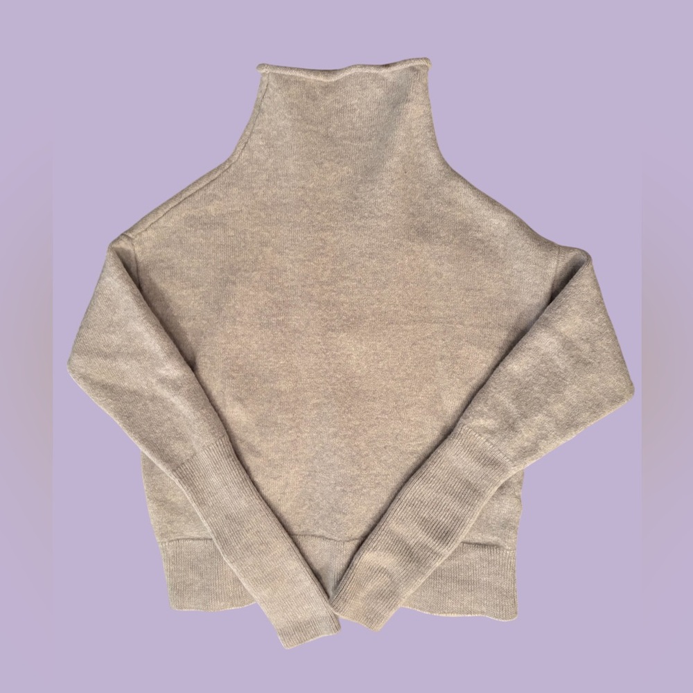 Wilfred Merino Wool Mock Neck Sweater in Oat - Size: XS